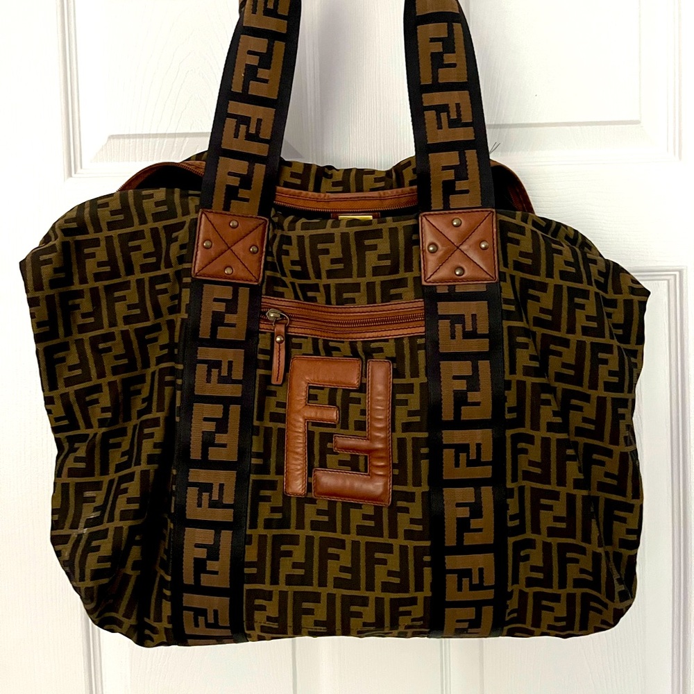100 % Authentic Fendi Zucca duffel bag